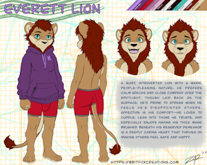 Everett Lion Character Sheet for Shu by zephyrpanthur