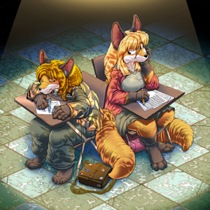 Kenomaru and Yuki?! (remastered!) by kitsuneyoukai