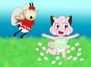 Frolicking along the Flowers -By SkunkyGussy- by DanielMania123