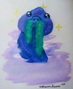 Long Neck Creature (Sketchbook Illustration) by draconicdreamsart