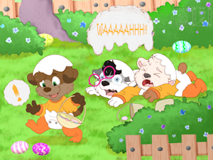 Last pup standing get the egg by Loupy