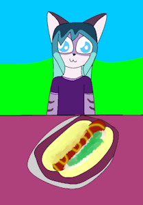 Iridia Hot Dog by LumiCuteSkunk