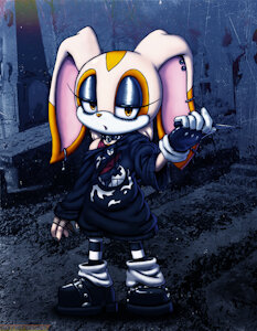 [STREAM ART] Cream the Rabbit - Goth Style by Viro