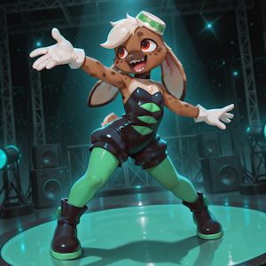 Squid bun on stage by Minibit