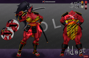 [$50] Adopt me! Female Oni SOLD by sagaraart