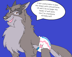 ABDL Nava the Elderly Wise Wolf by JJJTechno2003