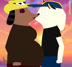 Cucumber and Pickles Kiss during the sunset by StiltonFanFic