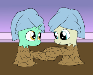 Couple mud spa by mucky