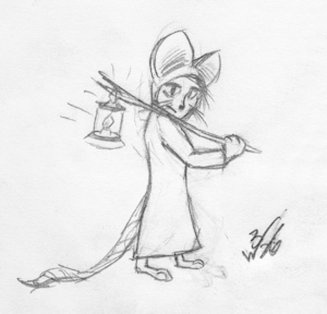Mouse With a Lantern by JustW