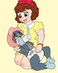 Nancy fed Tom some special milk. by LemonMilk