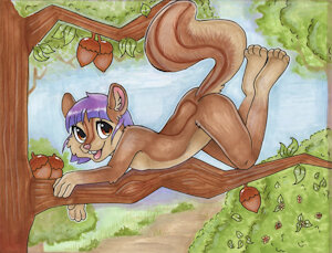 Forest Encounter by StellaKittyArt