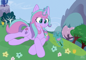 Glittery flowers by Ikaribunbun