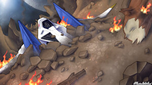 [BG] Arwing Fall by MachineWithSoul