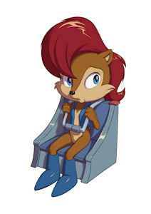 Sally Acorn In An Escape Seat by minum