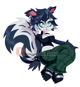 Skunk adoptable by NoriNoir