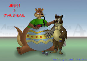 Jimmy Otter Big Easter Balloon Belly [c] by Gato303