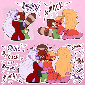 Smooching the Tanuki by Luhyzi