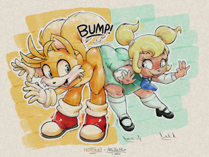 BUTT BUMP!!! Tails + Eleanor by PilloTheStar