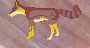 Sandstone Wolf by AmtrakSunsetWolf