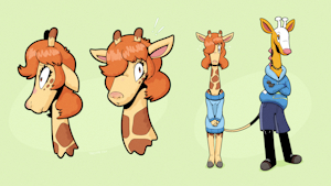 Giraffe Trevor attached to Kyp by TrevorFox