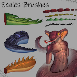 Scales brushes by ScarletSide