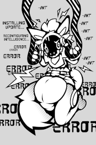 Protogen Update - B&W Commission by PixxyStick