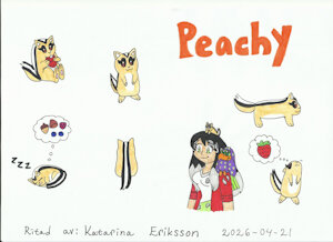 Peachy the Chipmunk by KatarinaTheCat18