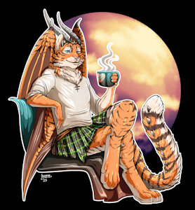 .: Lounging Tiger-Dragon :. by Isuna