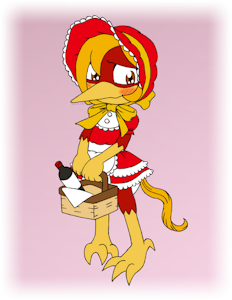 Little red embarrassed birdy (By Sp4c3Ch1nch1ll4) by gamebird