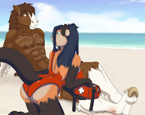 "I got an oweee" scene | 3D figure Sample by DarkNurse