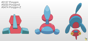 Porygon Family Buttdex Entry by pichu90