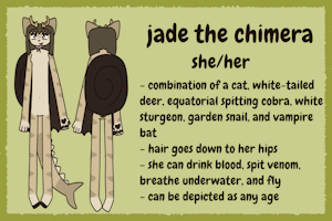 sfw jade ref sheet by kittydeer