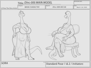 Sora Model Sheet - Standard Pose by TriasTheDinoArtist