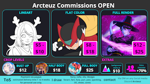 ✨ 2026 Commission Prices - OPEN ✨ by Arcteuz