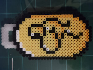 Yoshi Coin Perler by ryuuiaryuusei