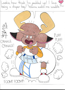 Giddy Diaperboy by BabyMouseyBoy