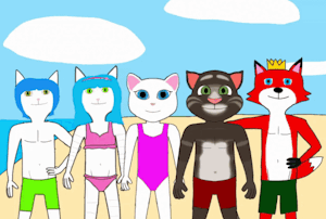 Walking around the beach with Tom and Angela by TheFurryTree