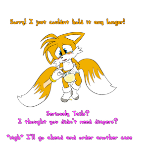 Tails' Diaper Check! by MilestheHedgehog