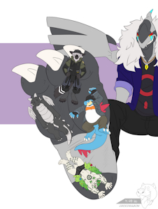Friends Under The Foot by Crocdragon