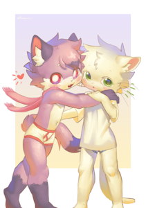 art trade with fluffycato ☺️ by swan