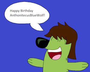 Happy Birthday AnthonitecusBlueWolf by DarrenEwertChannel