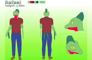 Reference Sheet - Rafael 2.0 by Tutankabron2uv