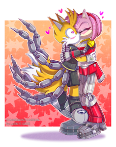 🦊🖤Nine(Tails) x RustyRose🩷🤖 by Lupita13