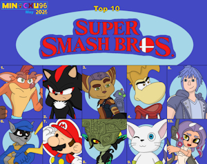 Top 10 Smash Bros characters by Minochu96