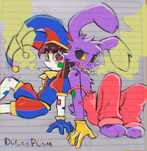 Jax and Pomni fanart by DulcePlum