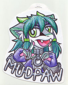Mudpaw's Last Minute Convention Badge by BlueCactus