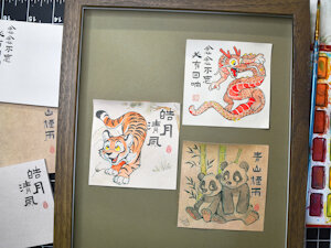 Tiger, Dragon and Pandas by pandapaco
