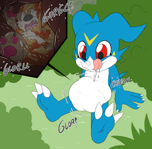 Veemon food by Sparkythechu