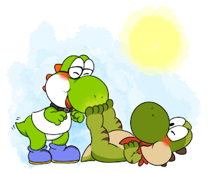 Lenni x Nathan Yoshi gift art by Gnartastic