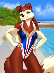 Swimsuit Colleen by MykeGreywolf